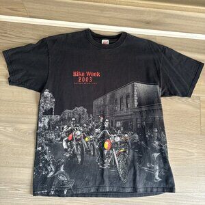 Vintage Bike Week 2003 Daytona Beach Anvil Shirt Mens XL Made in‎ USA